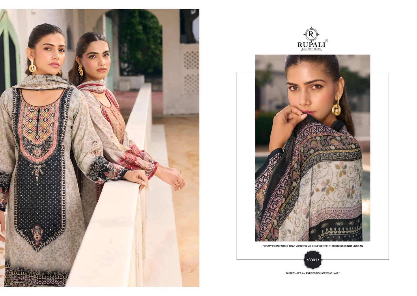 Adaa Rupali Muslin Pant Style Suits Supplier India