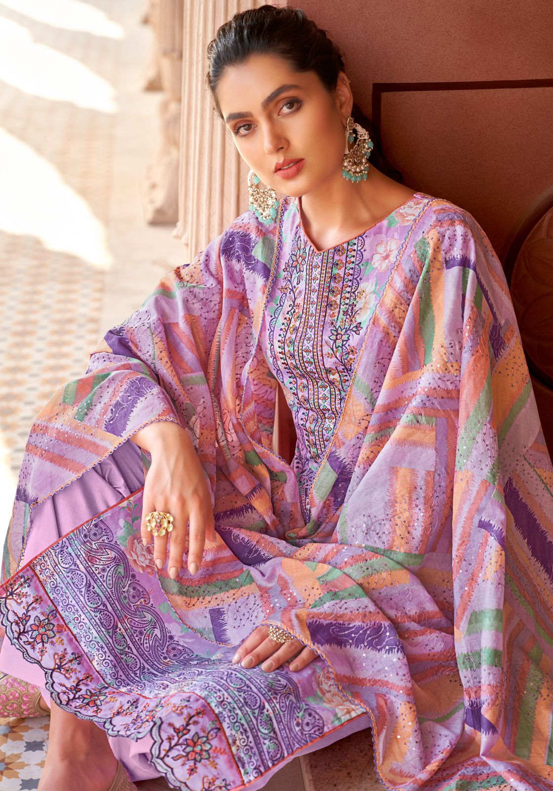 Adaah Vol 2 Alok Cambric Cotton Karachi Salwar Suits