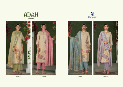 Adah Vol 2 Sargam Prints Pure Muslin Pant Style Suits Wholesale Price