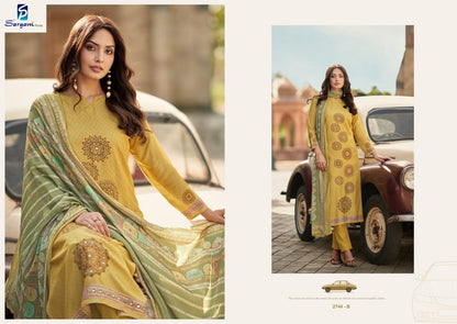 Adah Vol 3 Sargam Prints Muslin Shimmer Pant Style Suits Wholesale Rate