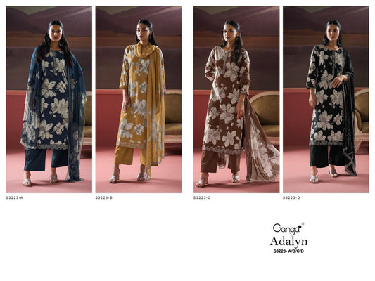 Adalyn S3223 Ganga Cotton Plazzo Style Suits Supplier