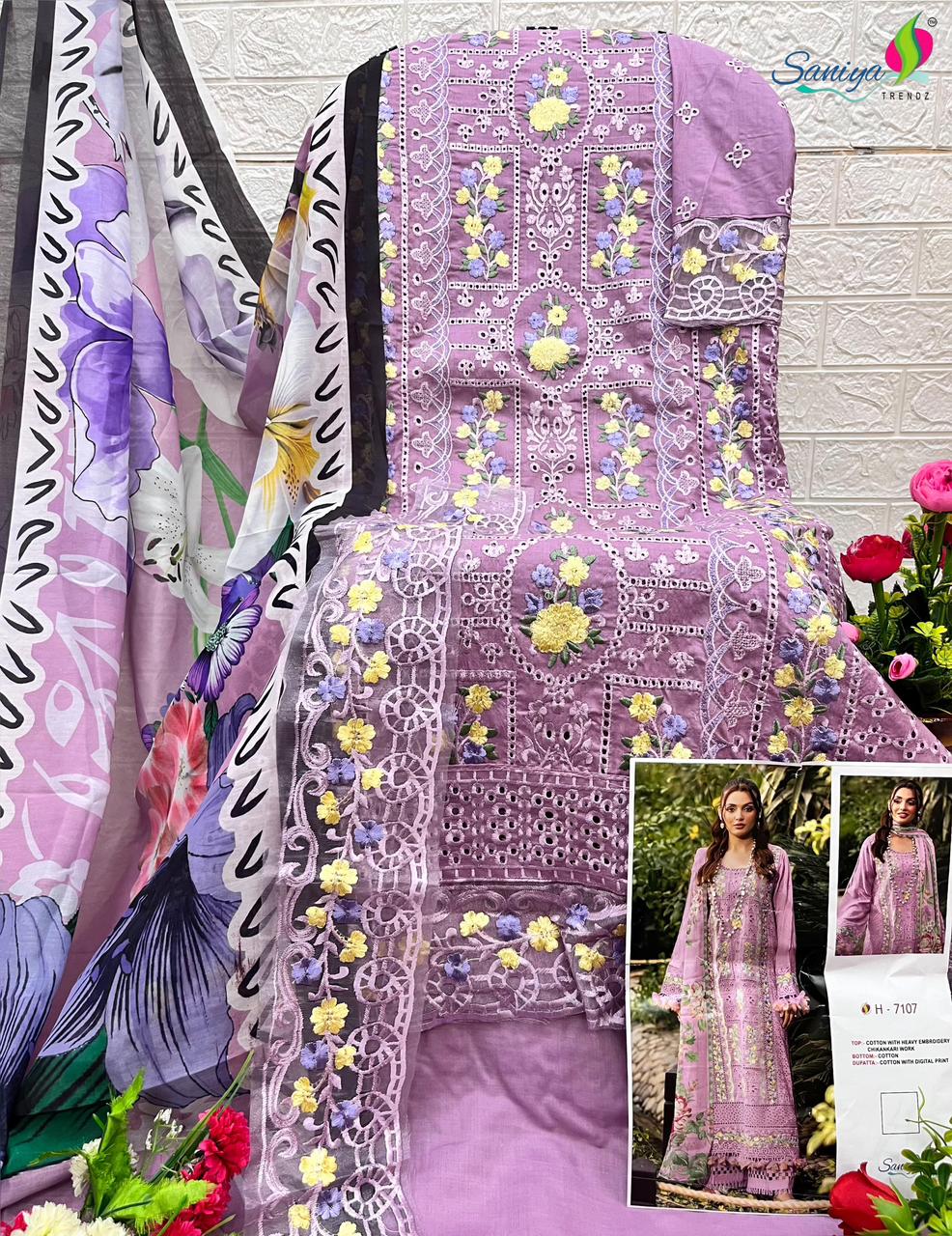Adan Libas Chikankari 29 Saniya Trendz Cotton Pakistani Salwar Suits Supplier