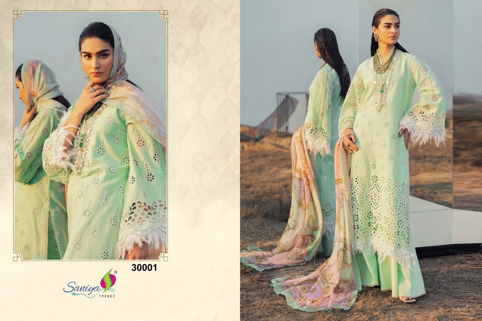 Adan Libas Chikankari 30 Saniya Trendz Cotton Pakistani Salwar Suits Exporter