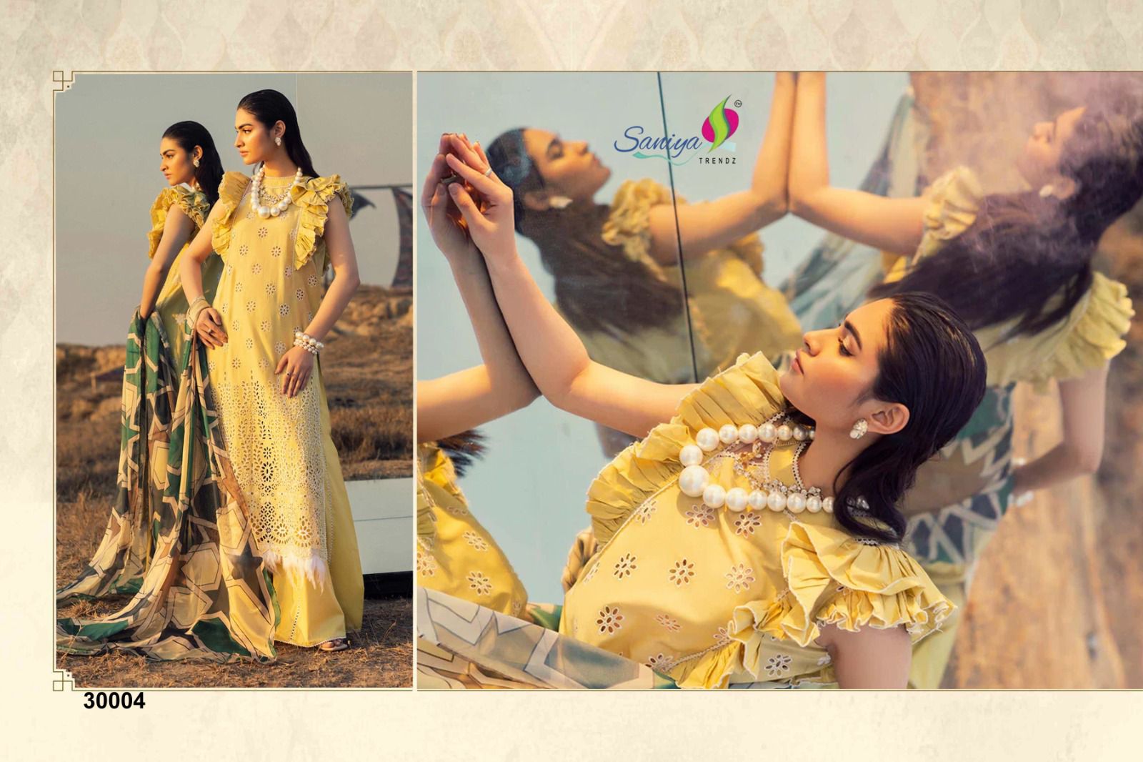 Adan Libas Chikankari Nx 30 Saniya Trendz Cotton Pakistani Salwar Suits Wholesale Price
