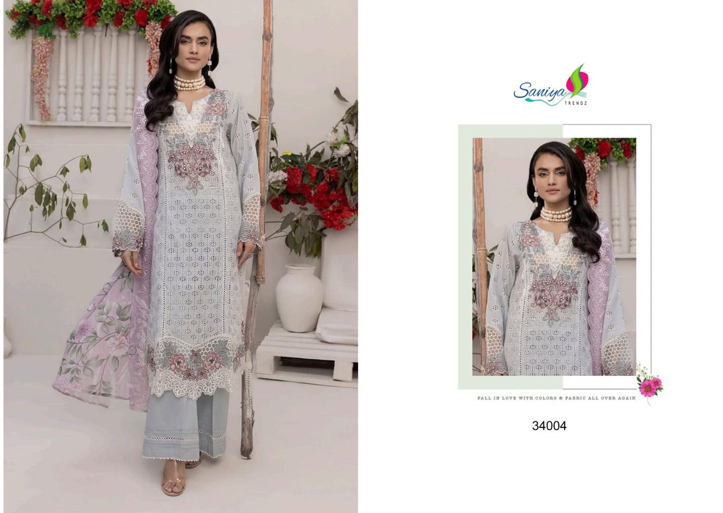 Adan Libas Chikankari Vol 34 Saniya Trendz Cotton Pakistani Salwar Suits Exporter Gujarat