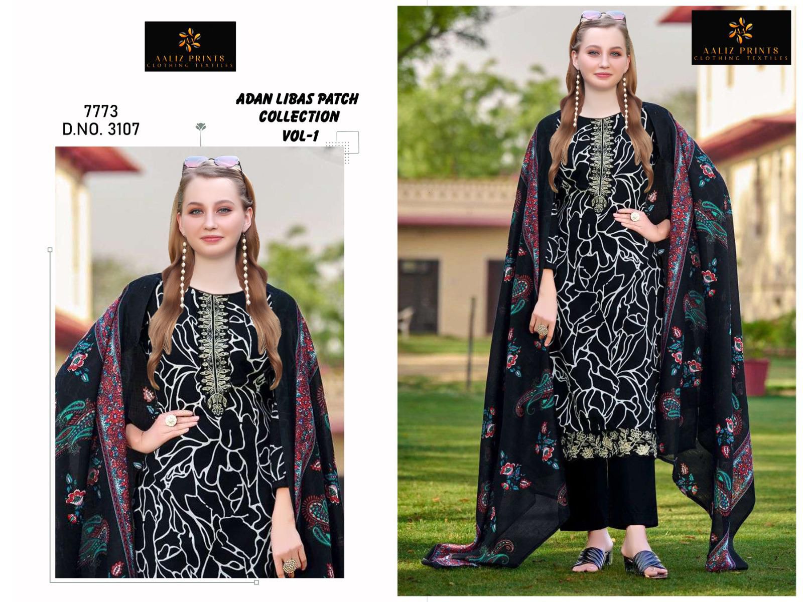 Adan Libas Patch Collection Vol 1 Aaliz Prints Cotton Karachi Salwar Suits Wholesaler India