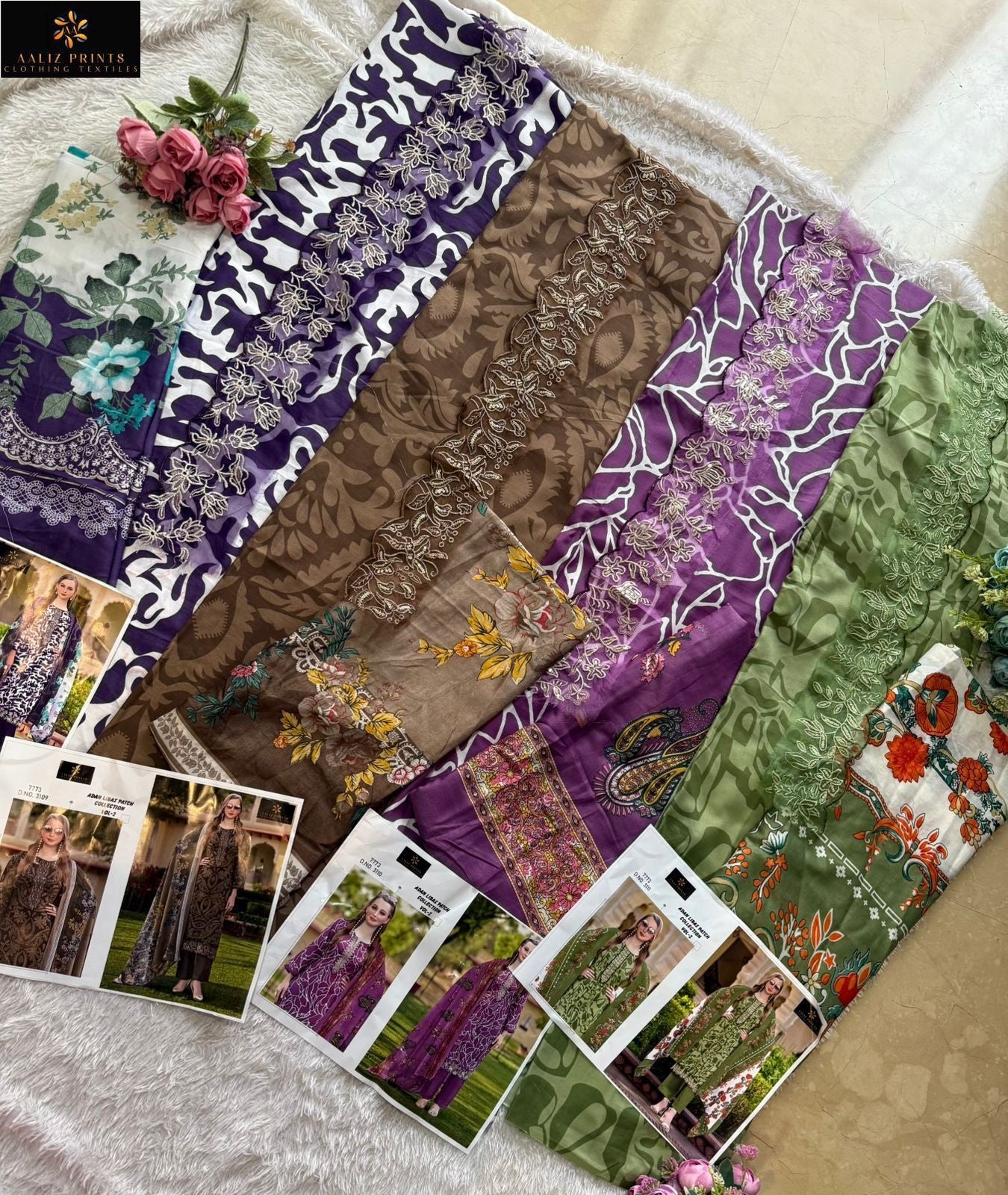 Adan Libas Patch Collection Vol 2 Aaliz Prints Cotton Karachi Salwar Suits Exporter India
