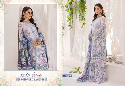 Adan Prints Embroidared Lawn 2025 Shree Fabs Cotton Pakistani Patch Work Suits Supplier
