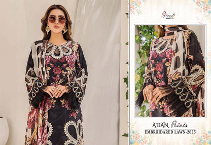 Adan Prints Embroidared Lawn 2025 Shree Fabs Cotton Pakistani Patch Work Suits Supplier