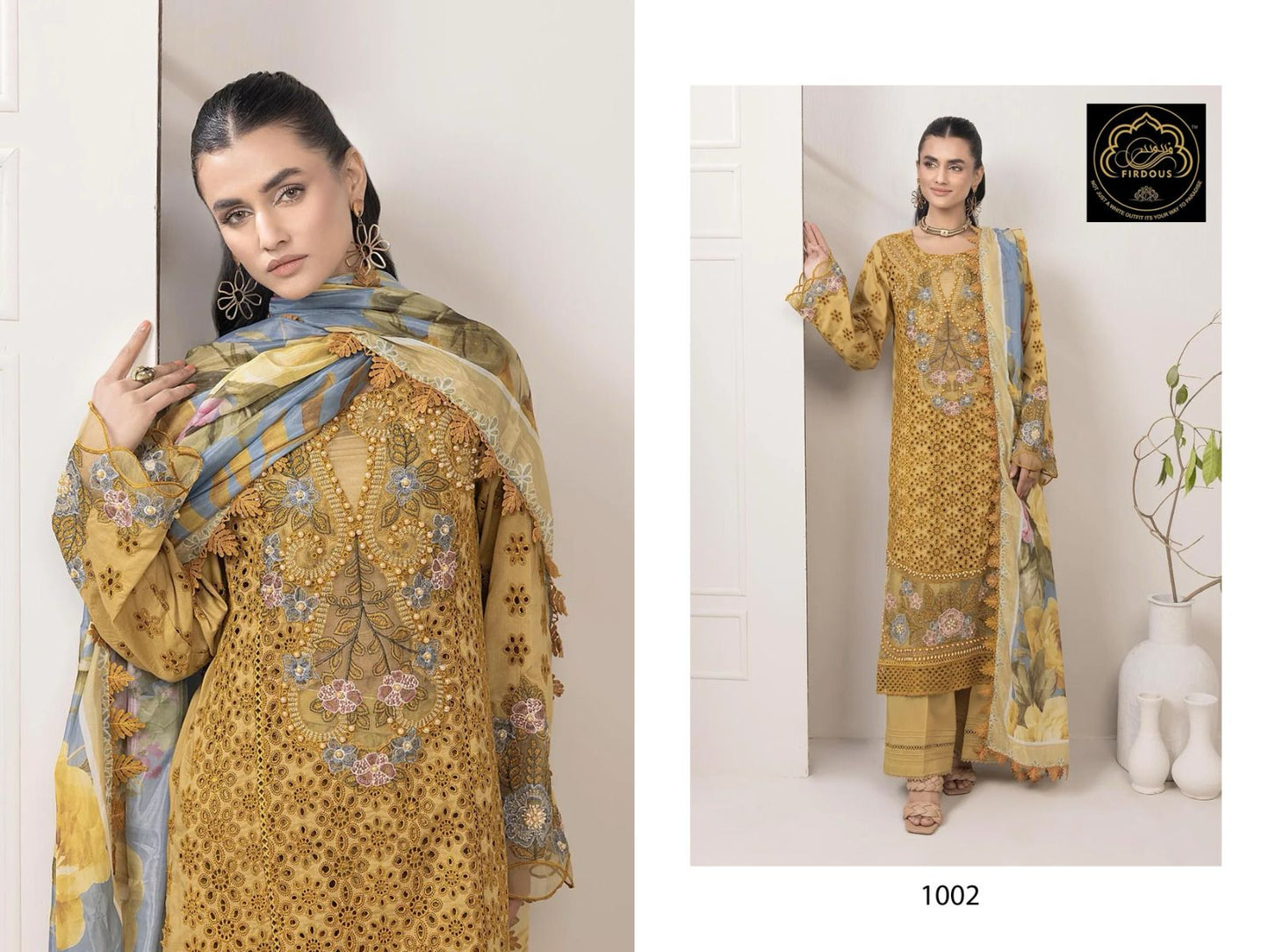 Adans Libas Firdous Art Cotton Pakistani Salwar Suits Supplier