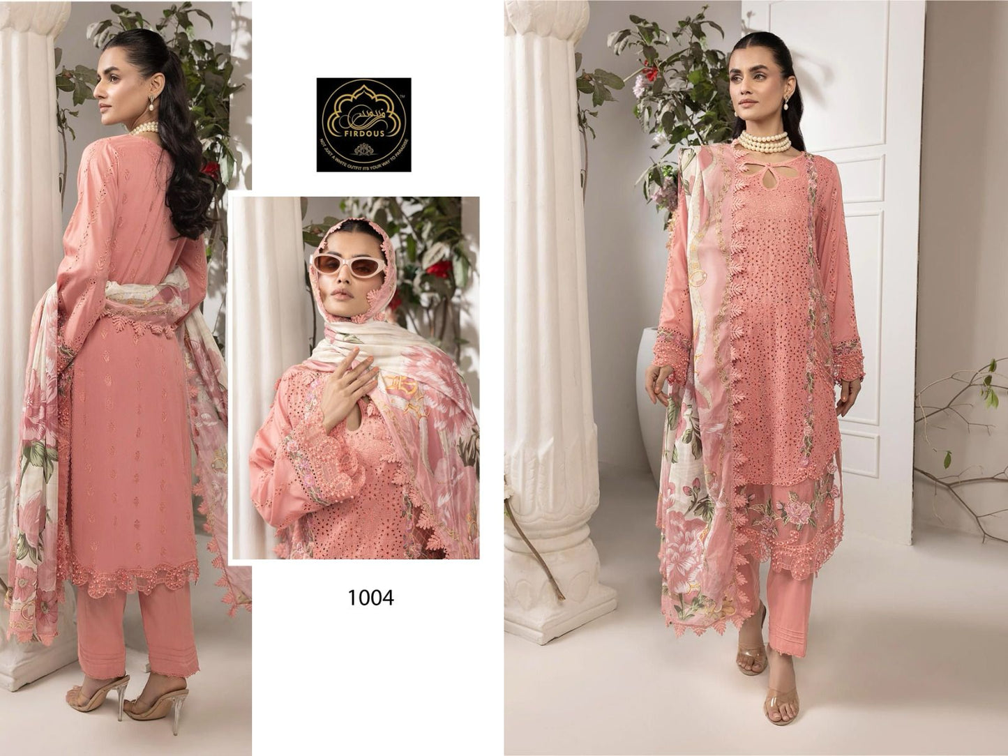 Adans Libas Firdous Art Cotton Pakistani Salwar Suits Supplier