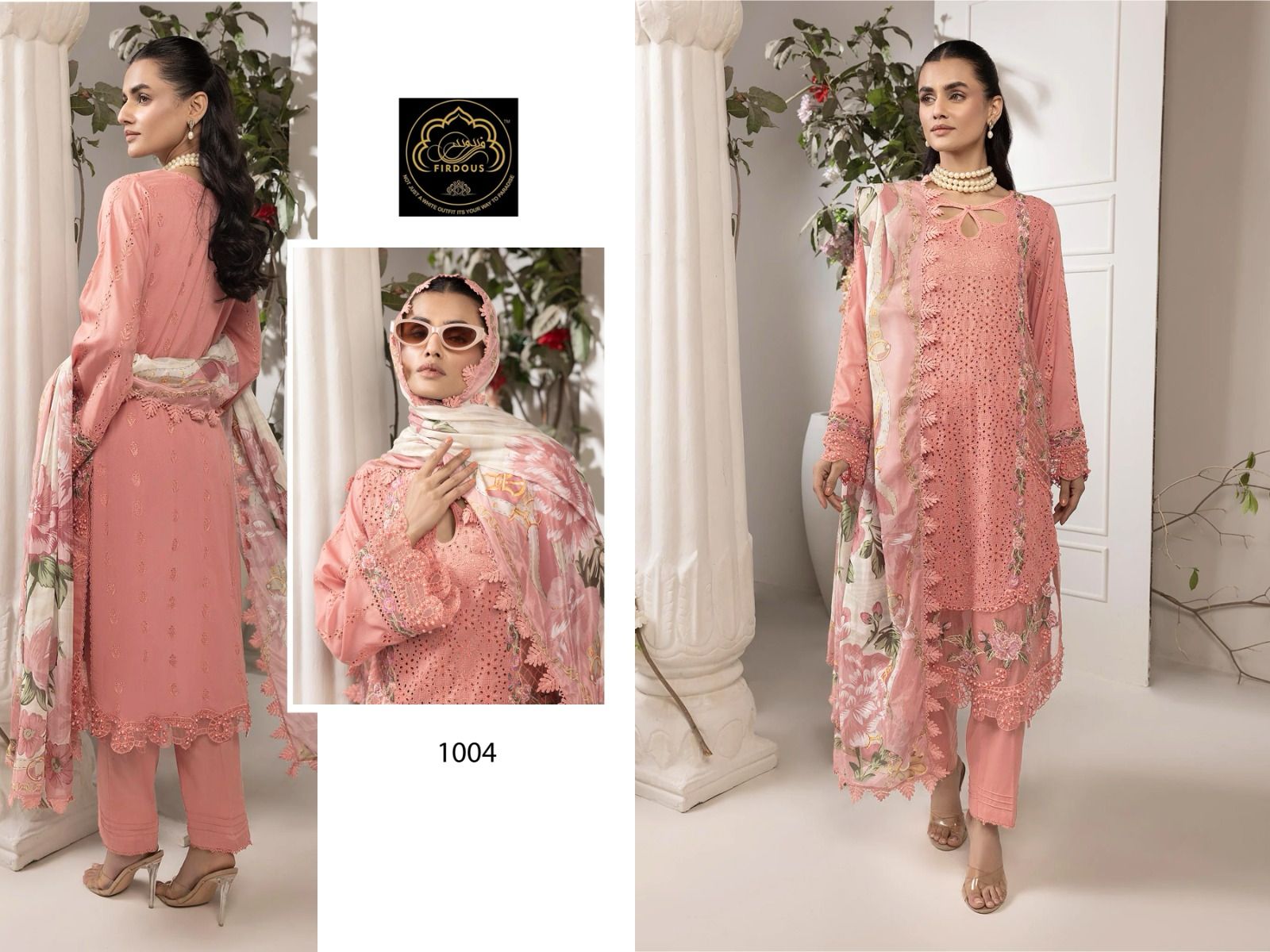 Adans Libas Firdous Art Cotton Pakistani Salwar Suits Supplier