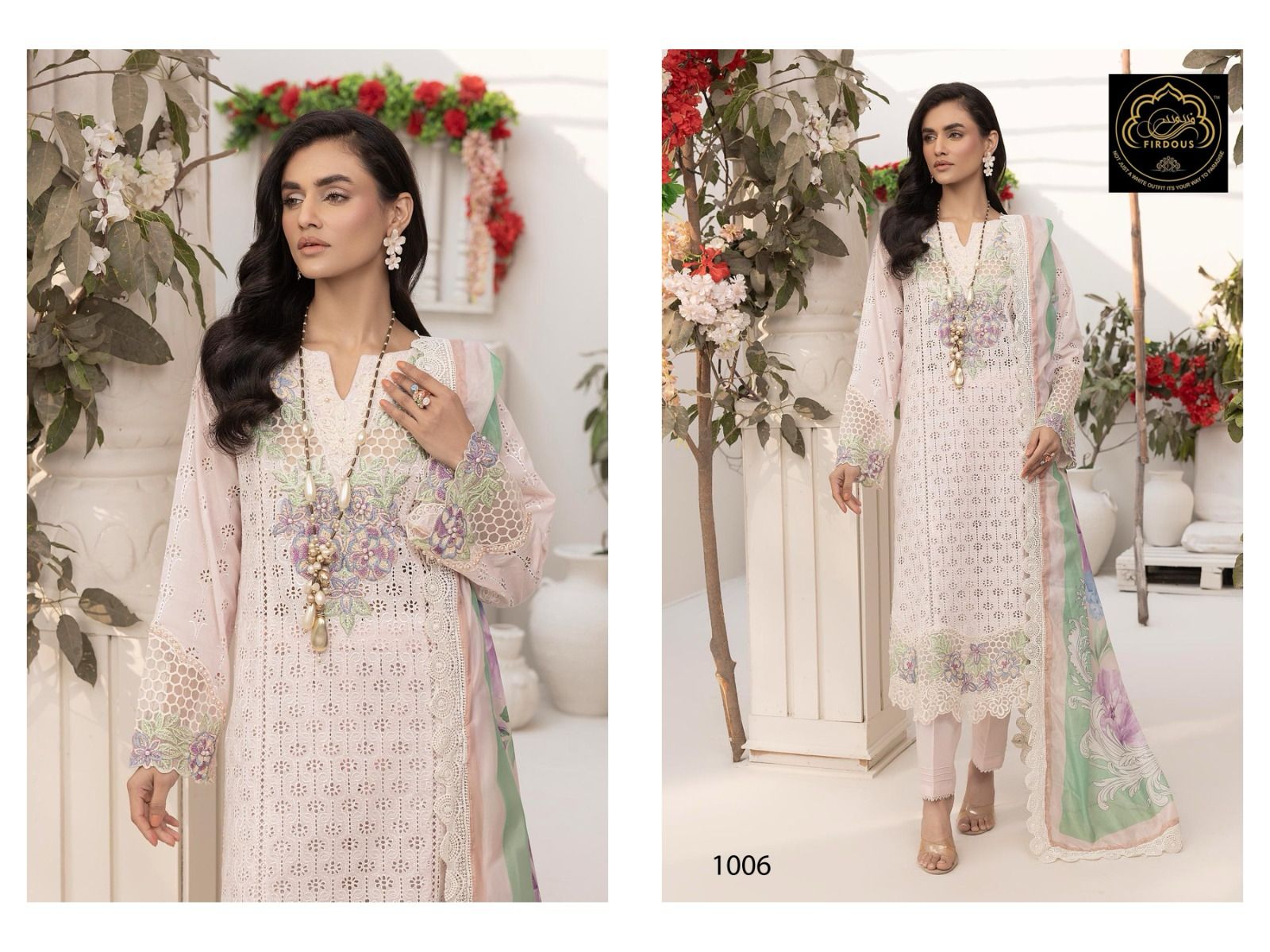 Adans Libas Firdous Art Cotton Pakistani Salwar Suits Supplier