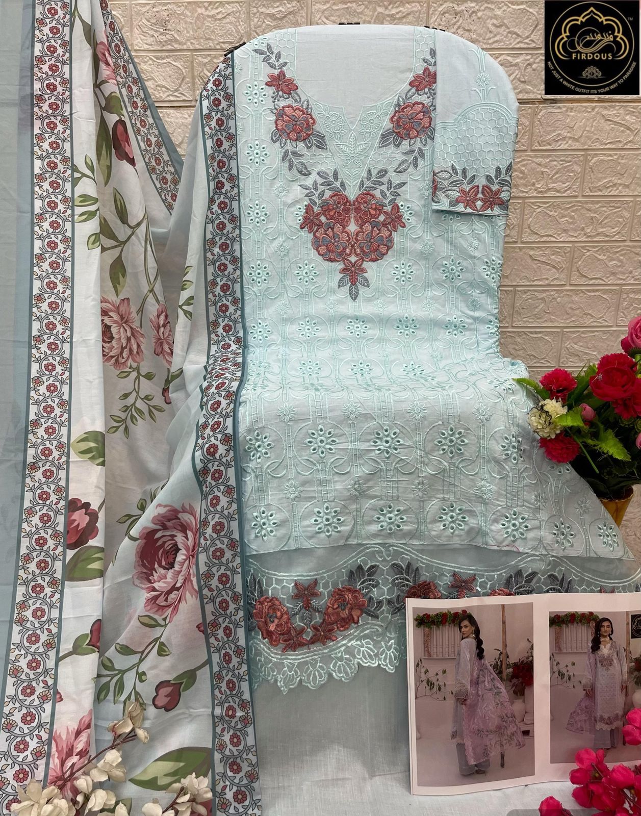 Adans Libas Firdous Art Cotton Pakistani Salwar Suits Supplier