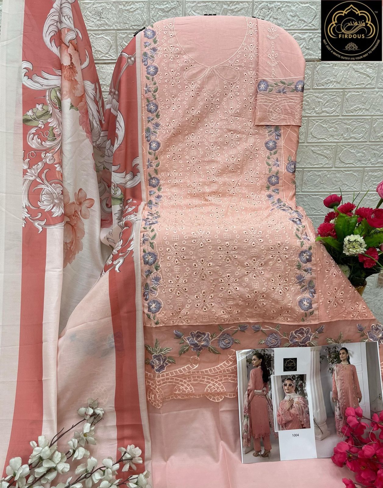 Adans Libas Firdous Art Cotton Pakistani Salwar Suits Supplier