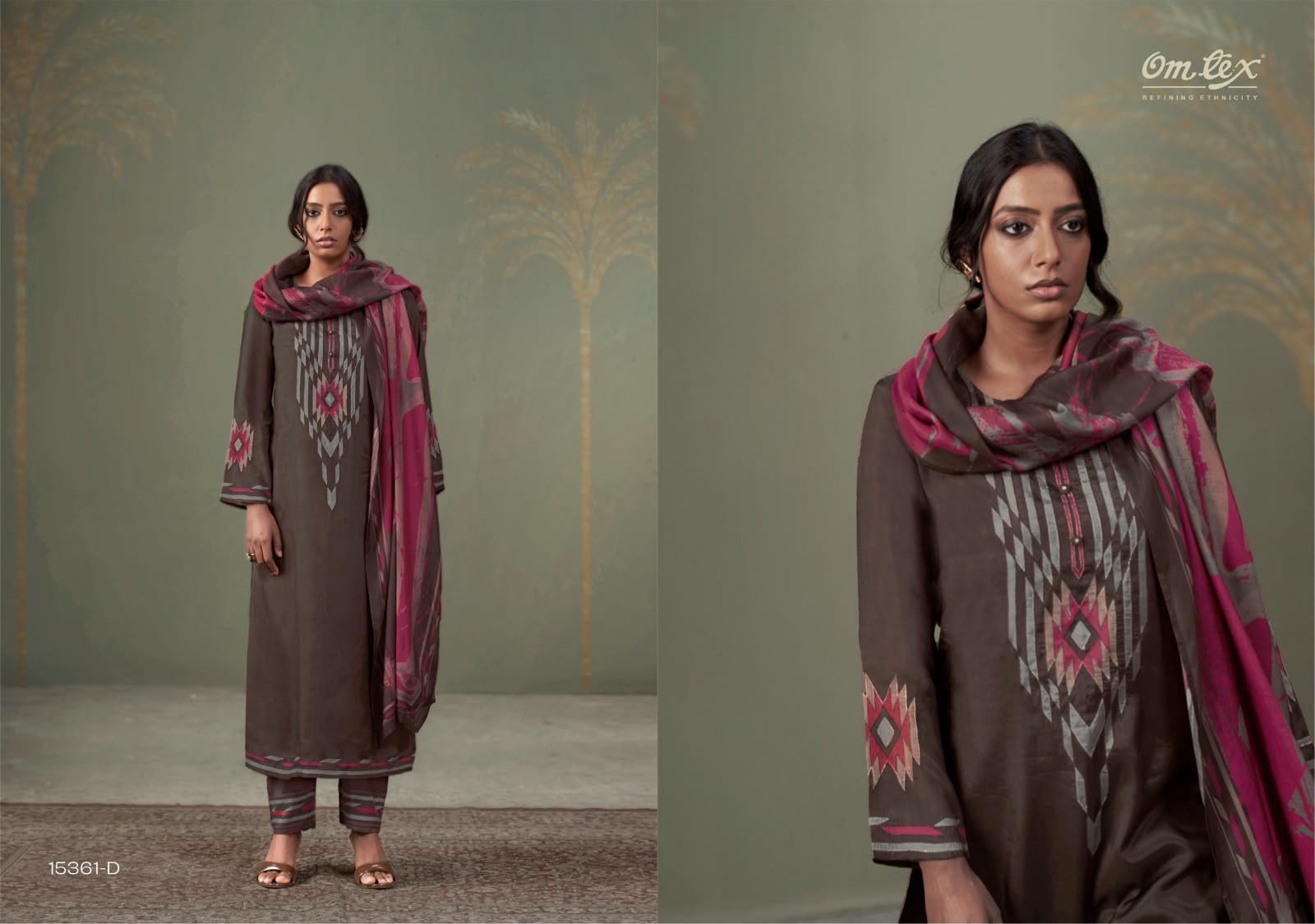 Adara Omtex Muslin Silk Pant Style Suits Wholesaler Gujarat