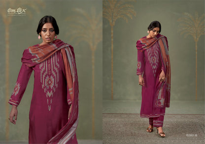 Adara Omtex Muslin Silk Pant Style Suits Wholesaler Gujarat