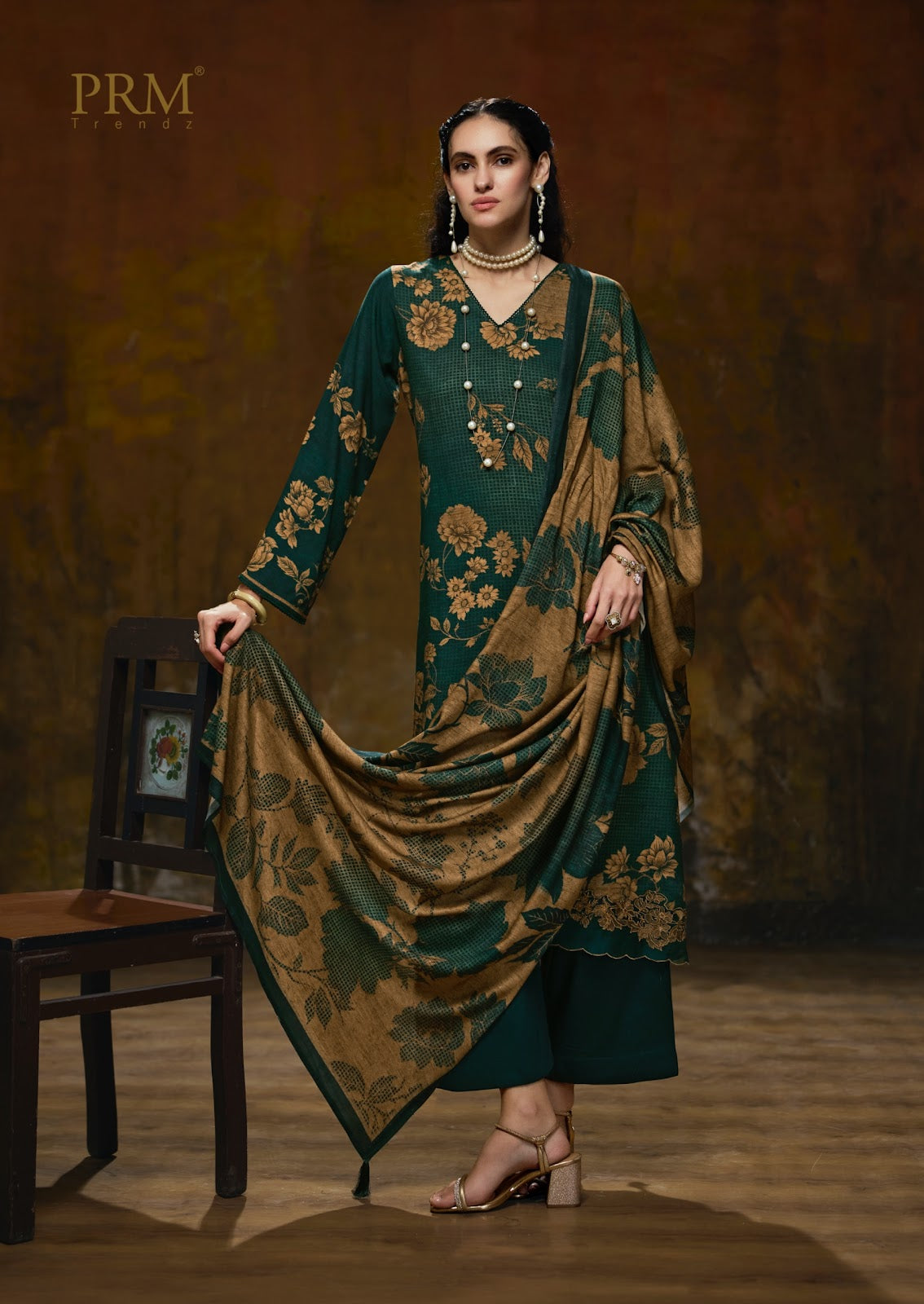 Adda Prm Trendz Viscose Pashmina Suits Wholesaler
