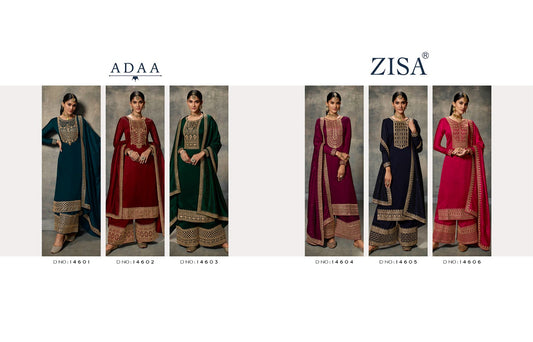 Adda Zisa Premium Silk Plazzo Style Suits Manufacturer India