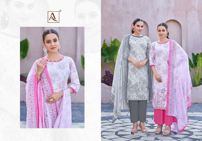 Adeena Alok Cambric Cotton Karachi Salwar Suits Supplier Ahmedabad