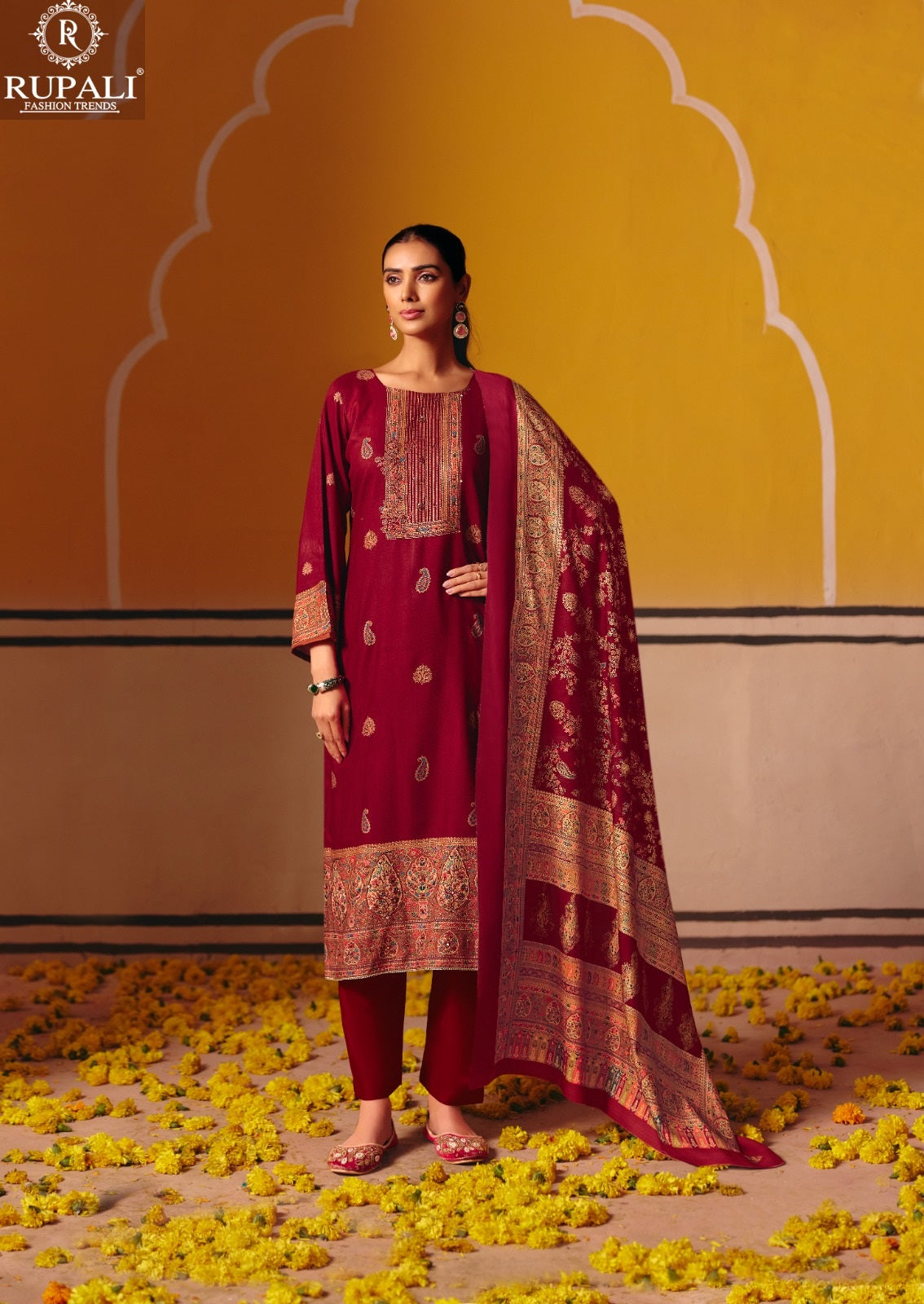 Adeena Rupali Pashmina Suits Supplier