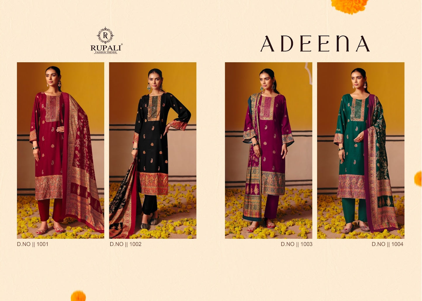 Adeena Rupali Pashmina Suits Supplier
