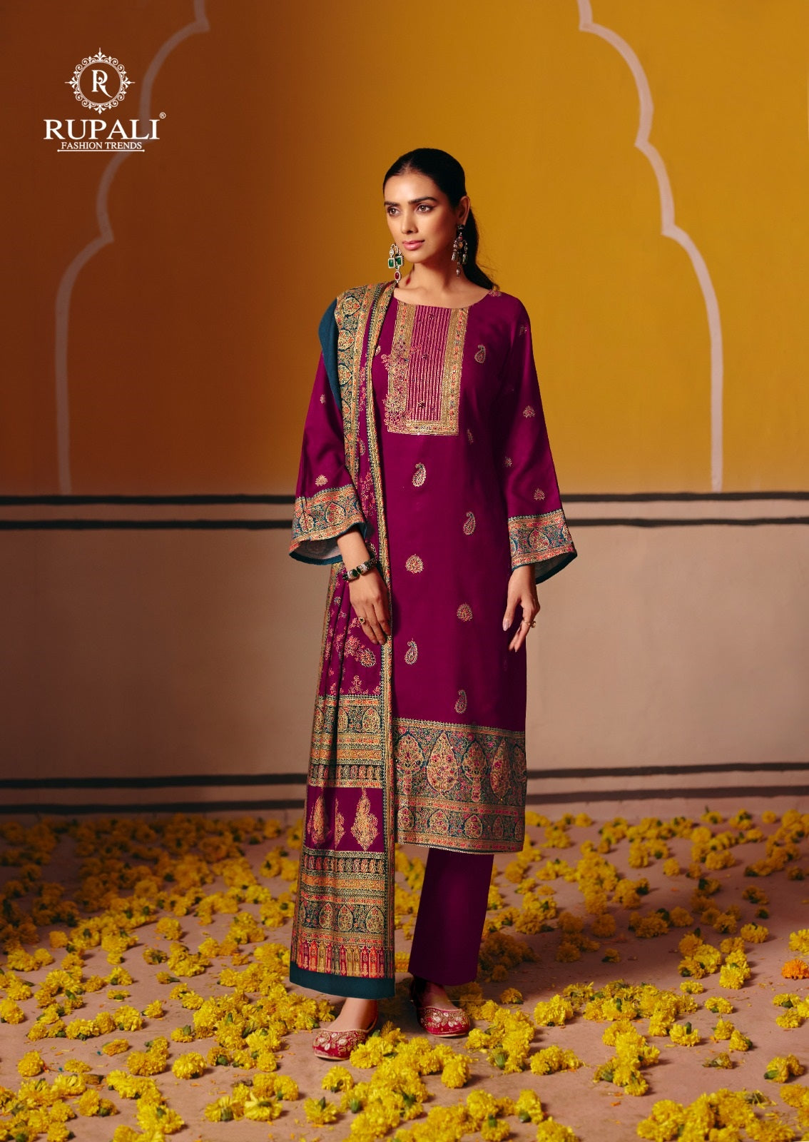 Adeena Rupali Pashmina Suits Supplier