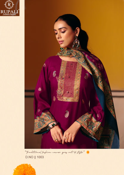 Adeena Rupali Pashmina Suits Supplier