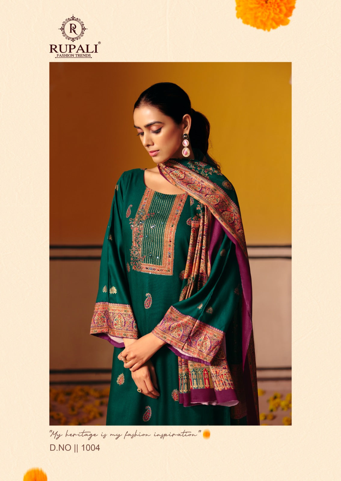 Adeena Rupali Pashmina Suits Supplier