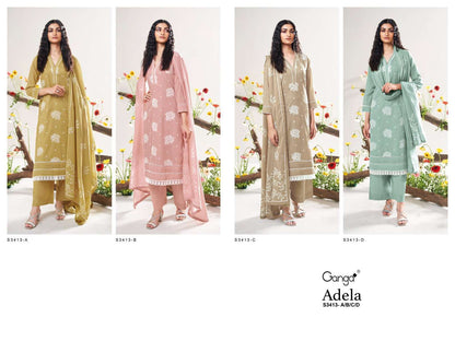 Adela 3413 Ganga Premium Plazzo Style Suits Wholesale