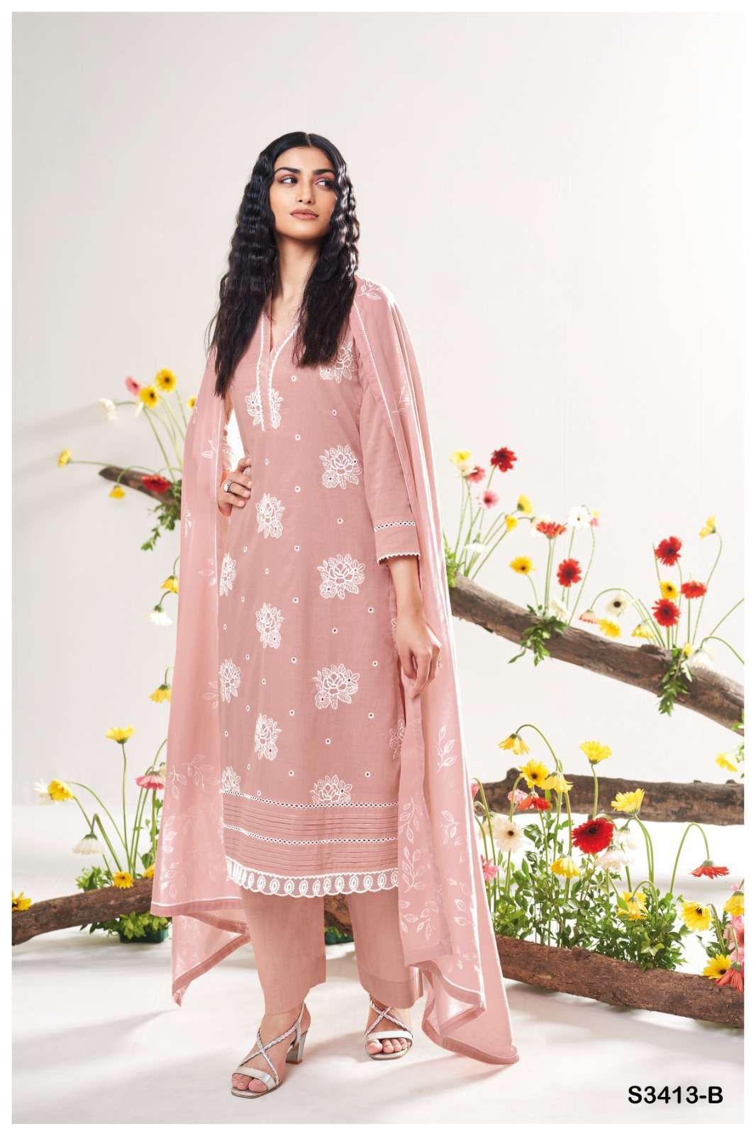 Adela 3413 Ganga Premium Plazzo Style Suits Wholesale