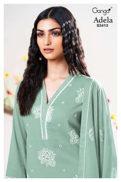 Adela 3413 Ganga Premium Plazzo Style Suits Wholesale