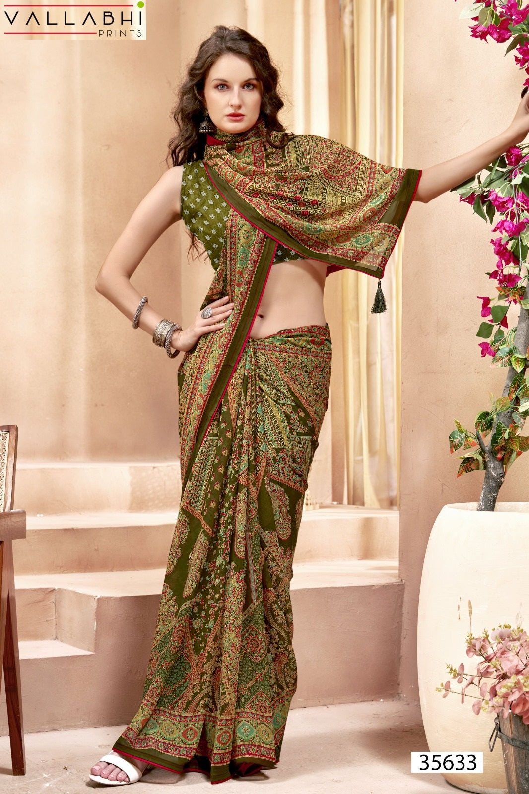 Adhika Vol 2 Vallabhi Prints Georgette Sarees Wholesaler Gujarat