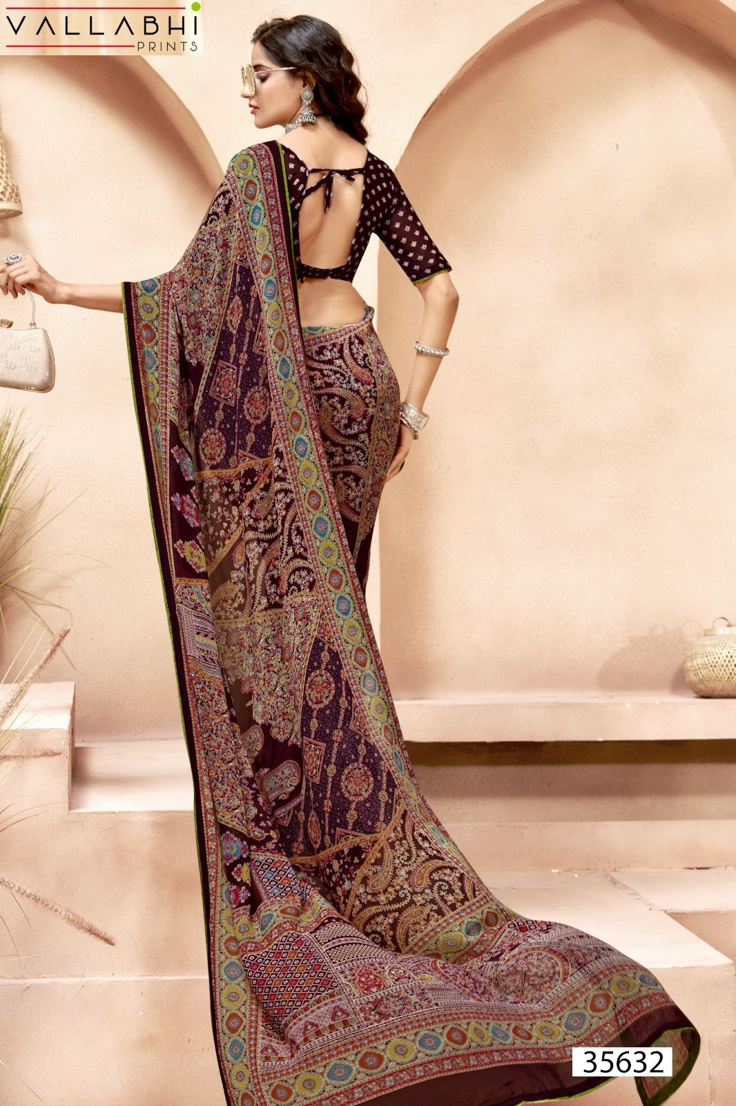 Adhika Vol 2 Vallabhi Prints Georgette Sarees Wholesaler Gujarat