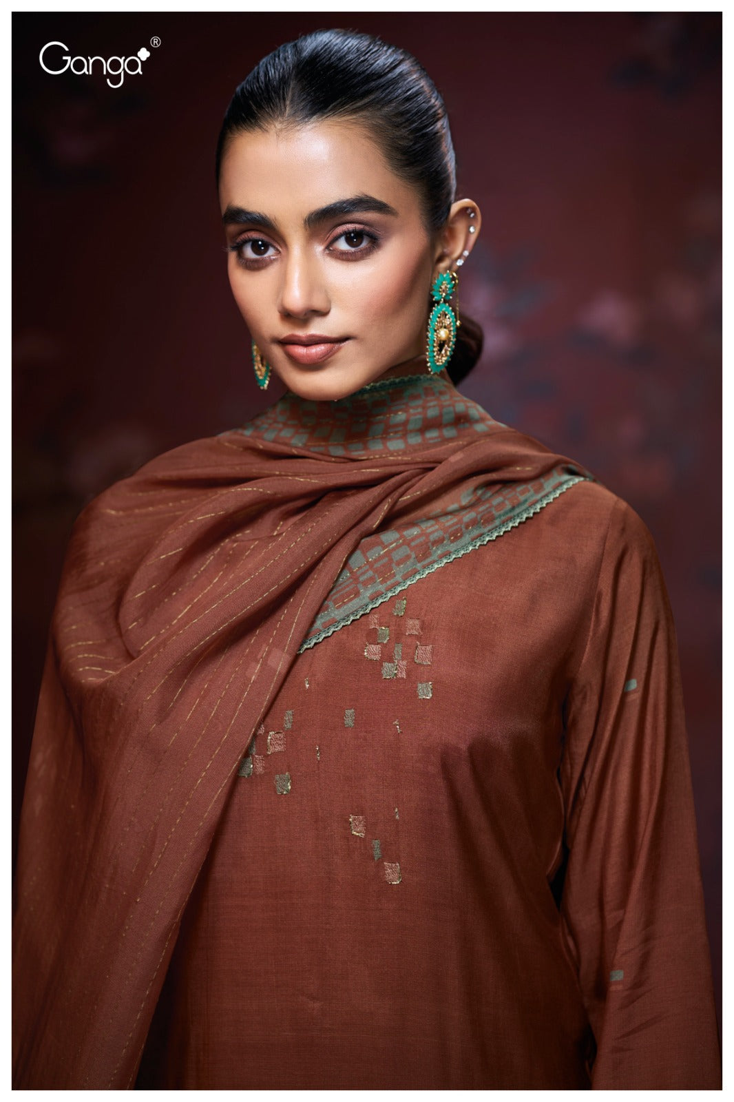 Adhitri 3166 Ganga Premium Bemberg Plazzo Style Suits Manufacturer