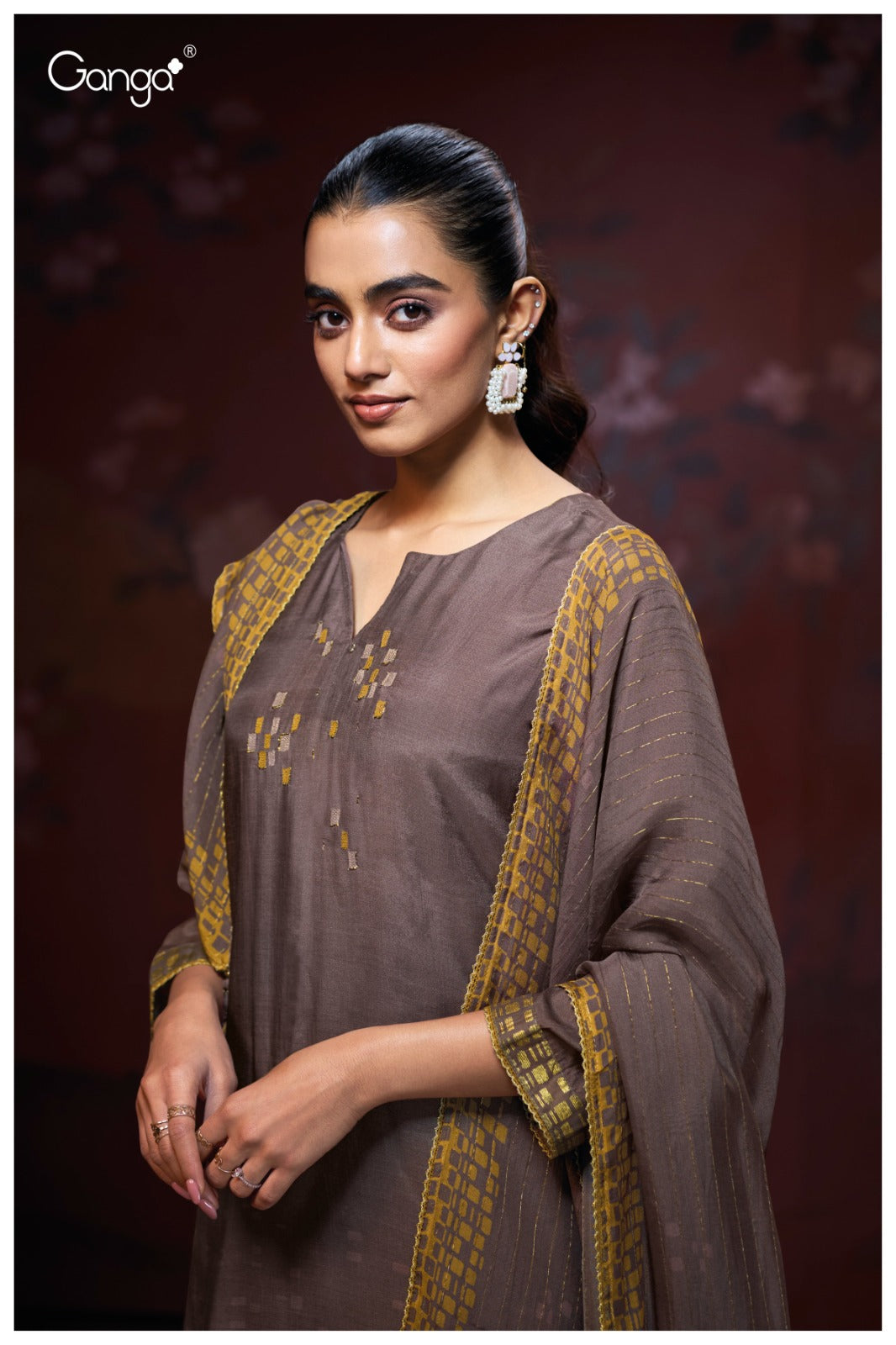 Adhitri 3166 Ganga Premium Bemberg Plazzo Style Suits Manufacturer
