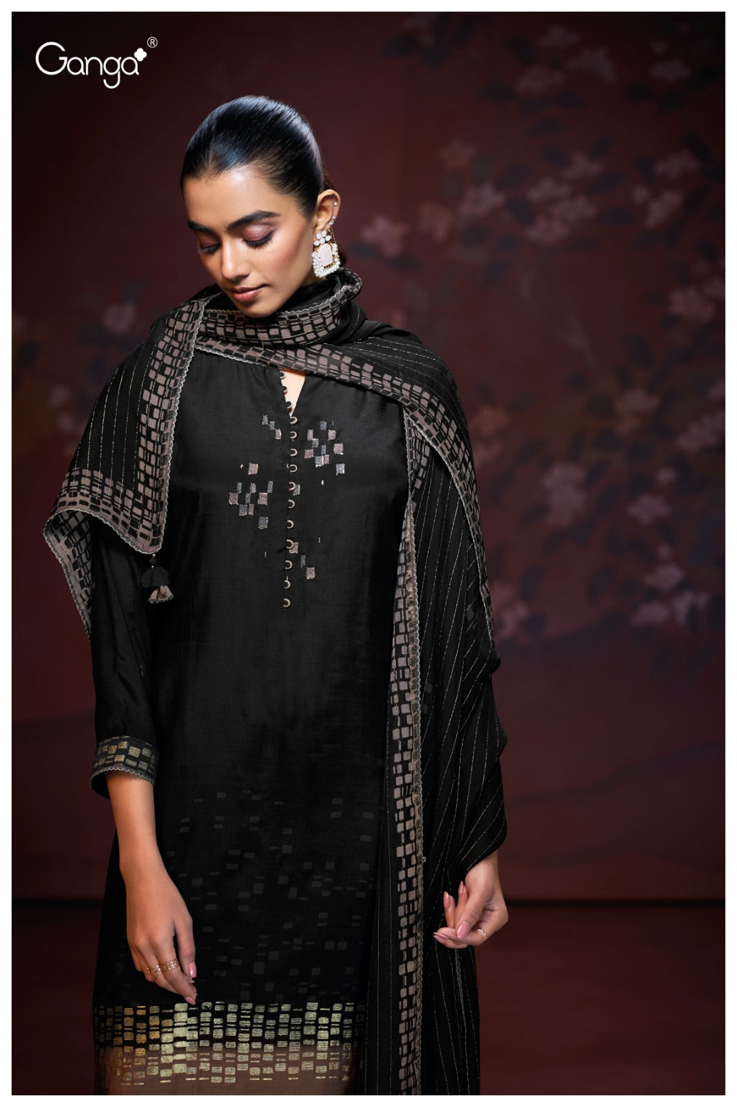 Adhitri 3166 Ganga Premium Bemberg Plazzo Style Suits Manufacturer