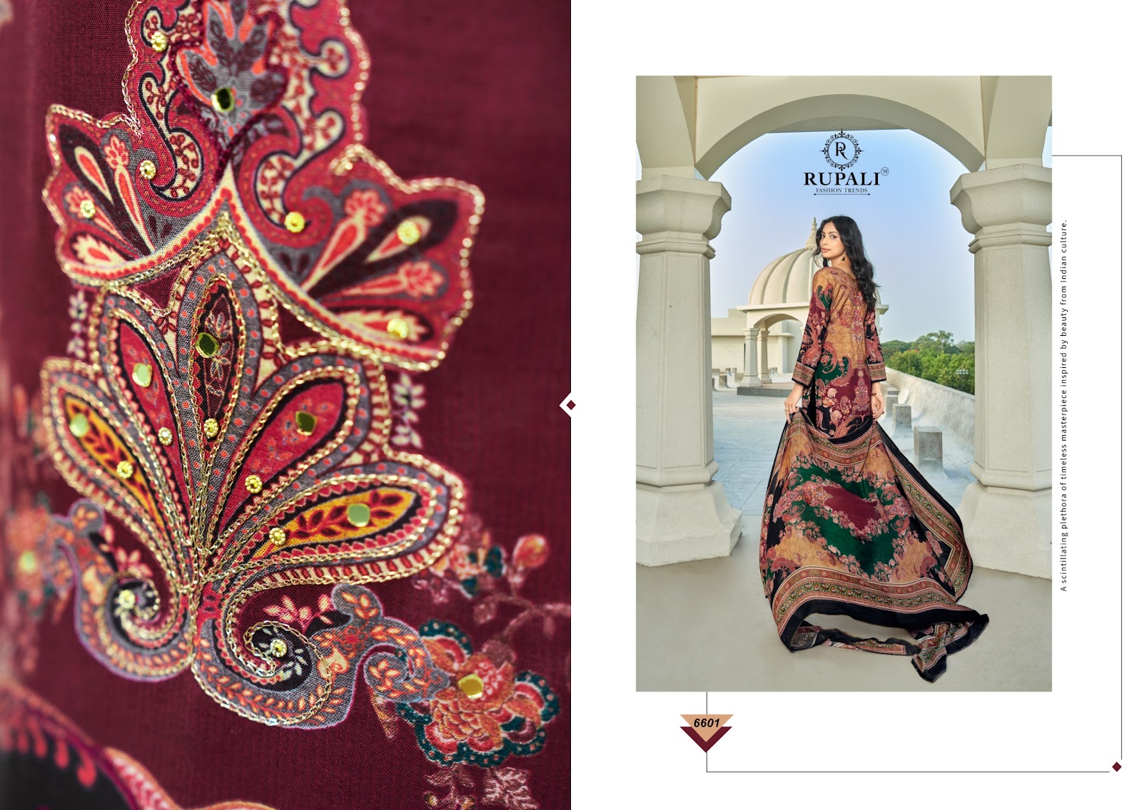 Adhitri Rupali Pure Viscose Pant Style Suits Wholesaler