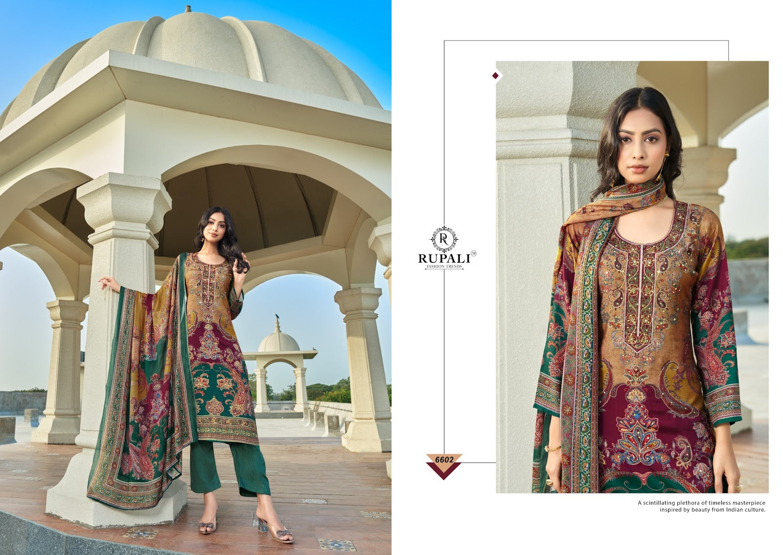 Adhitri Rupali Pure Viscose Pant Style Suits Wholesaler