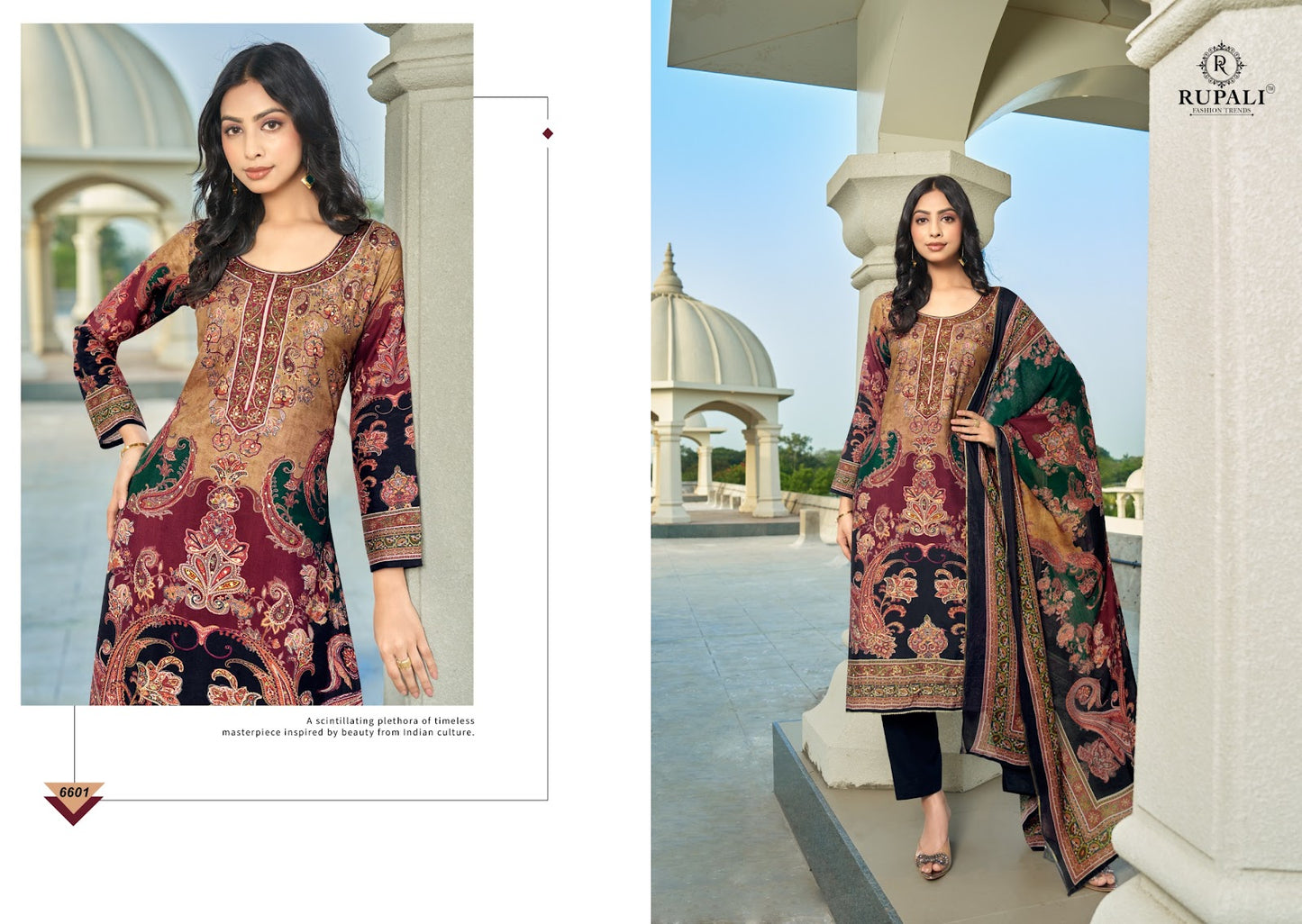 Adhitri Rupali Pure Viscose Pant Style Suits Wholesaler