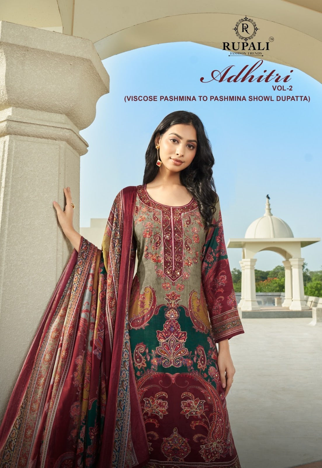 Adhitri Vol 2 Rupali Pashmina Suits Wholesaler India