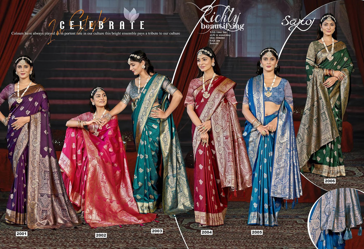 Adhunik Silk Vol 2 Saroj Sarees Supplier Ahmedabad