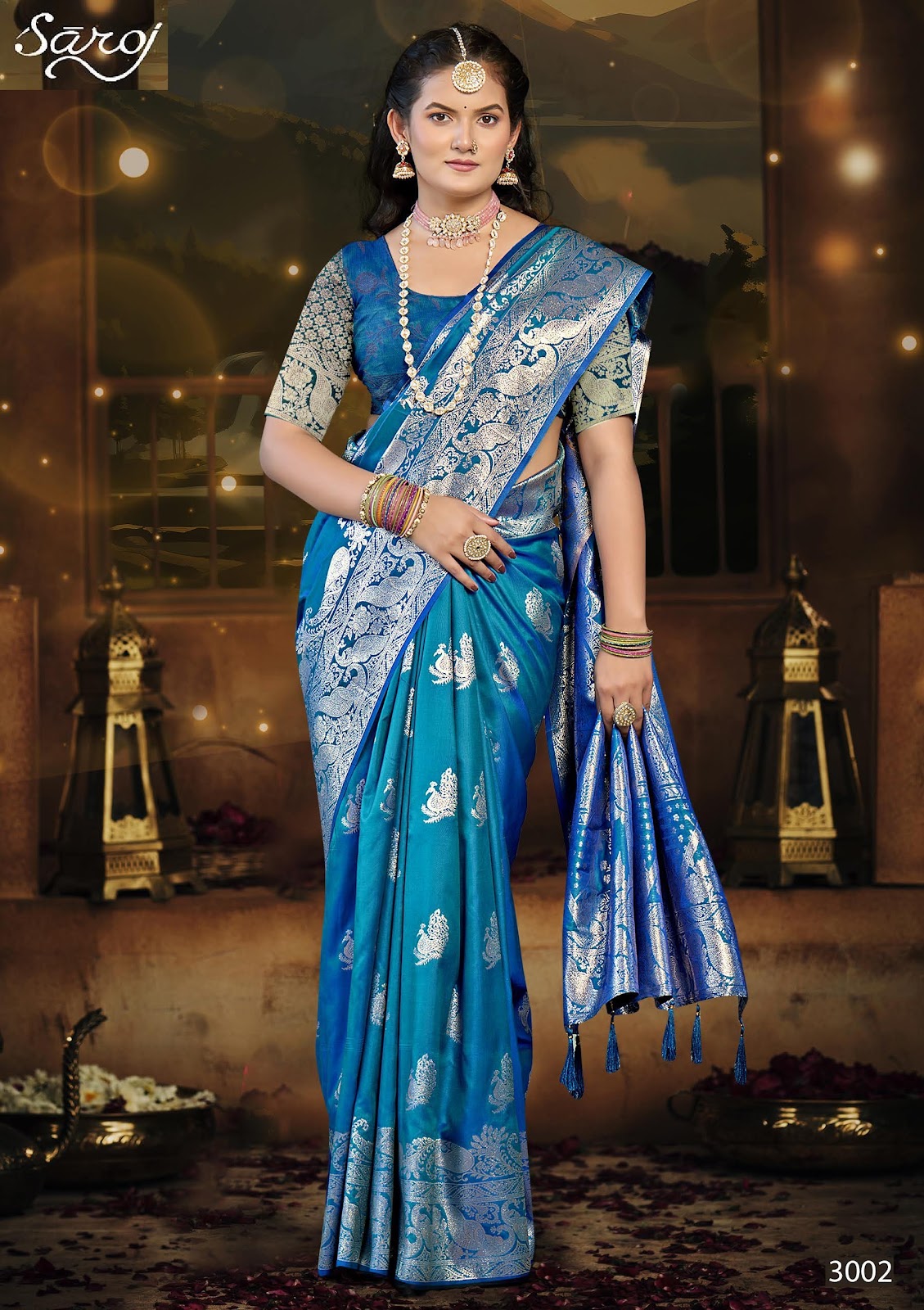Adhunik Silk Vol 3 Saroj Sarees Exporter Ahmedabad