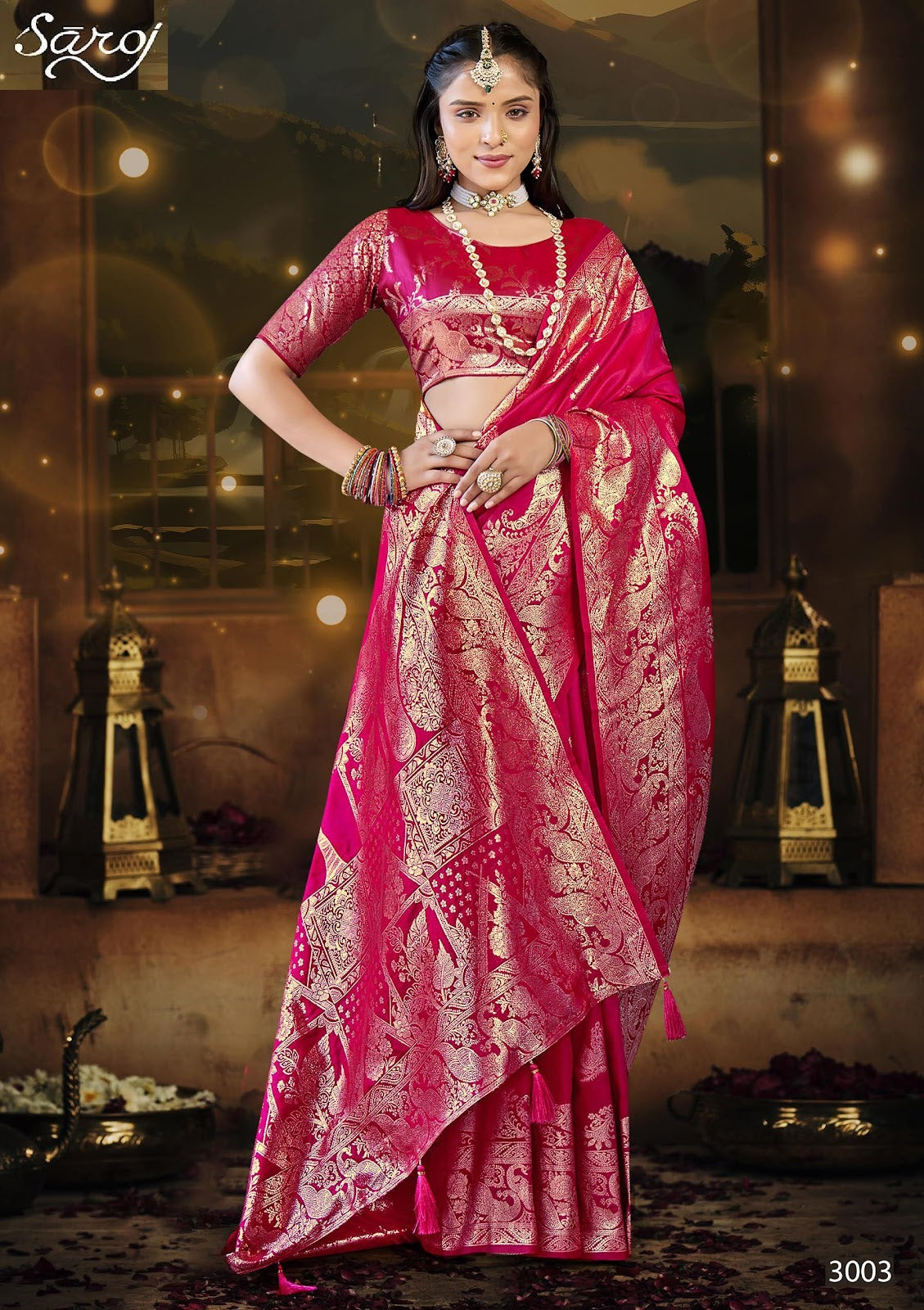 Adhunik Silk Vol 3 Saroj Sarees Exporter Ahmedabad