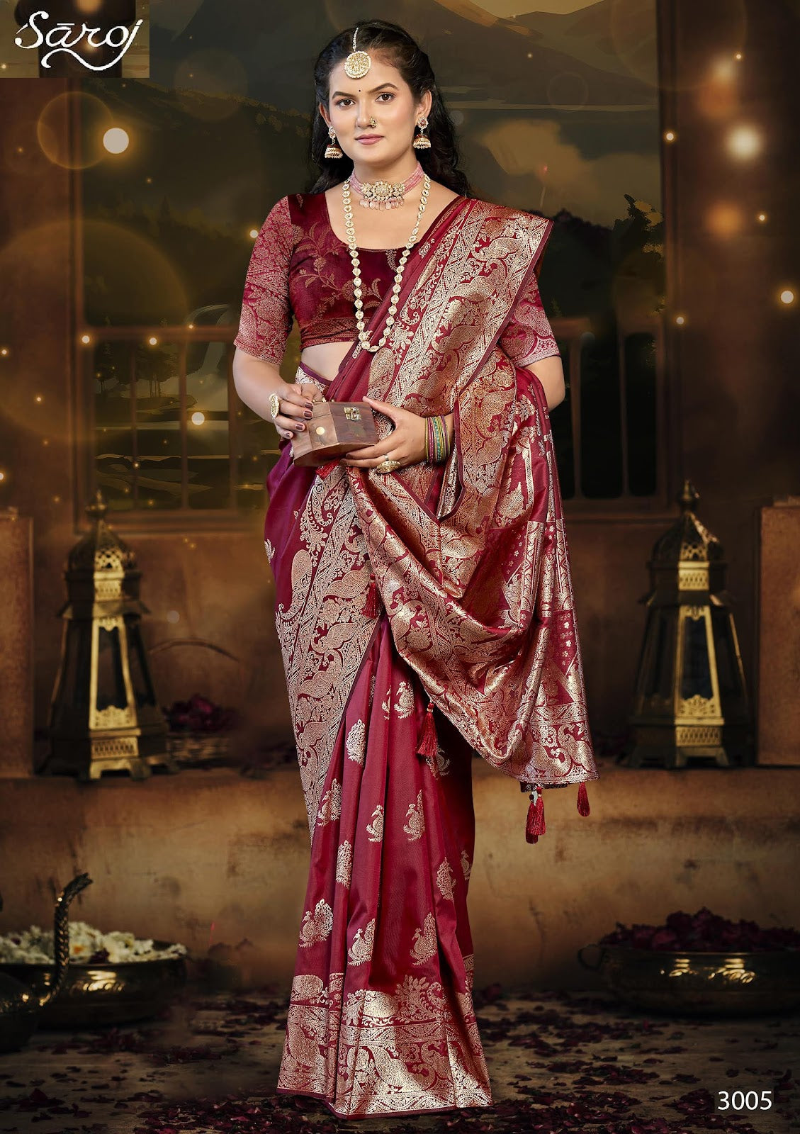 Adhunik Silk Vol 3 Saroj Sarees Exporter Ahmedabad