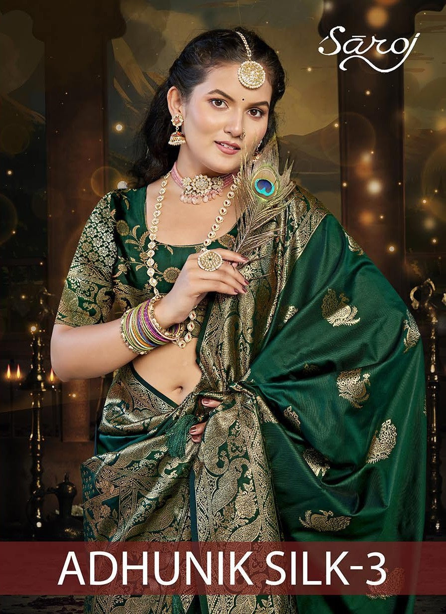 Adhunik Silk Vol 3 Saroj Sarees Exporter Ahmedabad