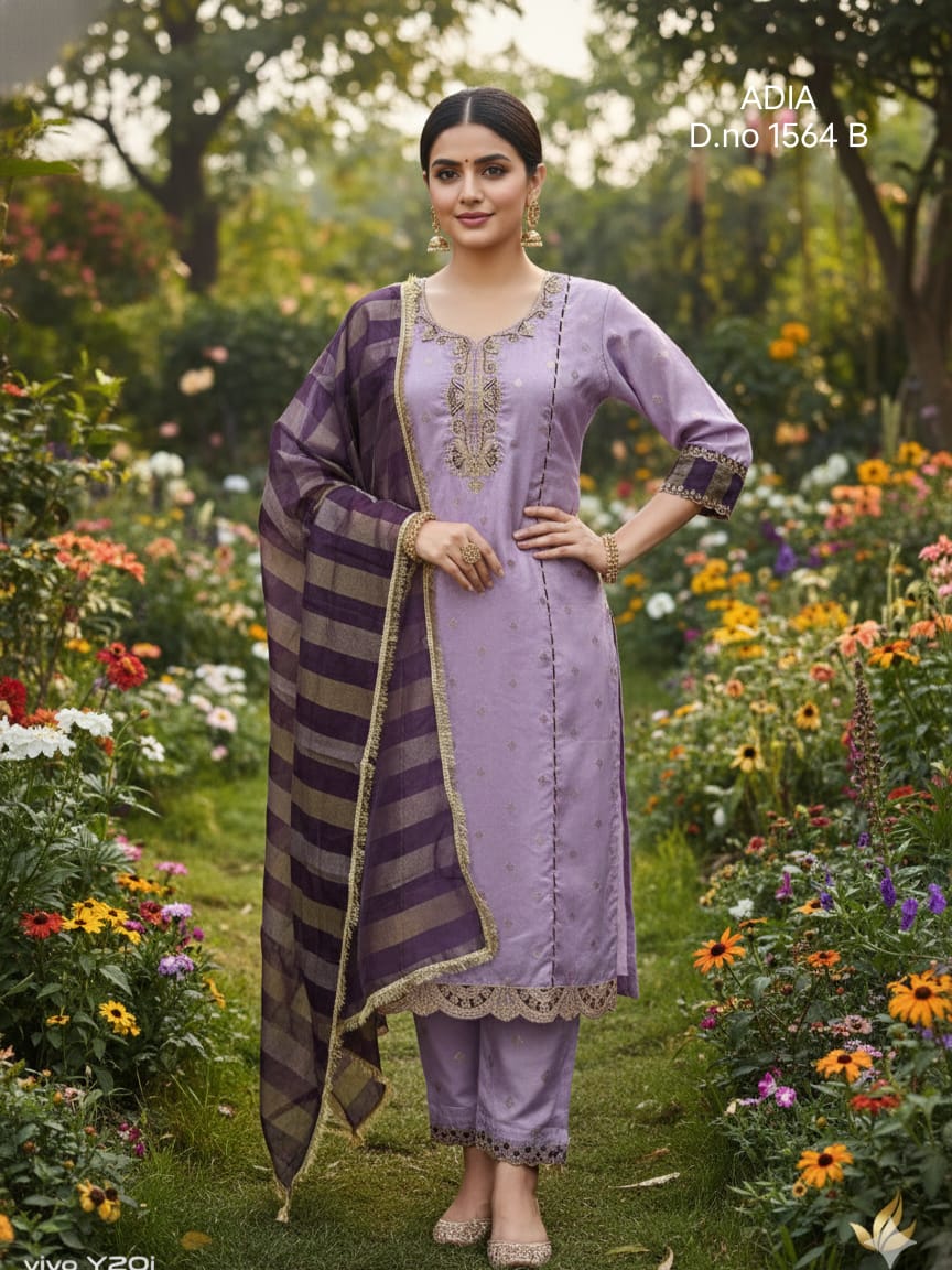 Adia Vitara Organza Readymade Pant Style Suits Exporter India