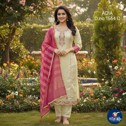 Adia Vitara Organza Readymade Pant Style Suits Exporter India