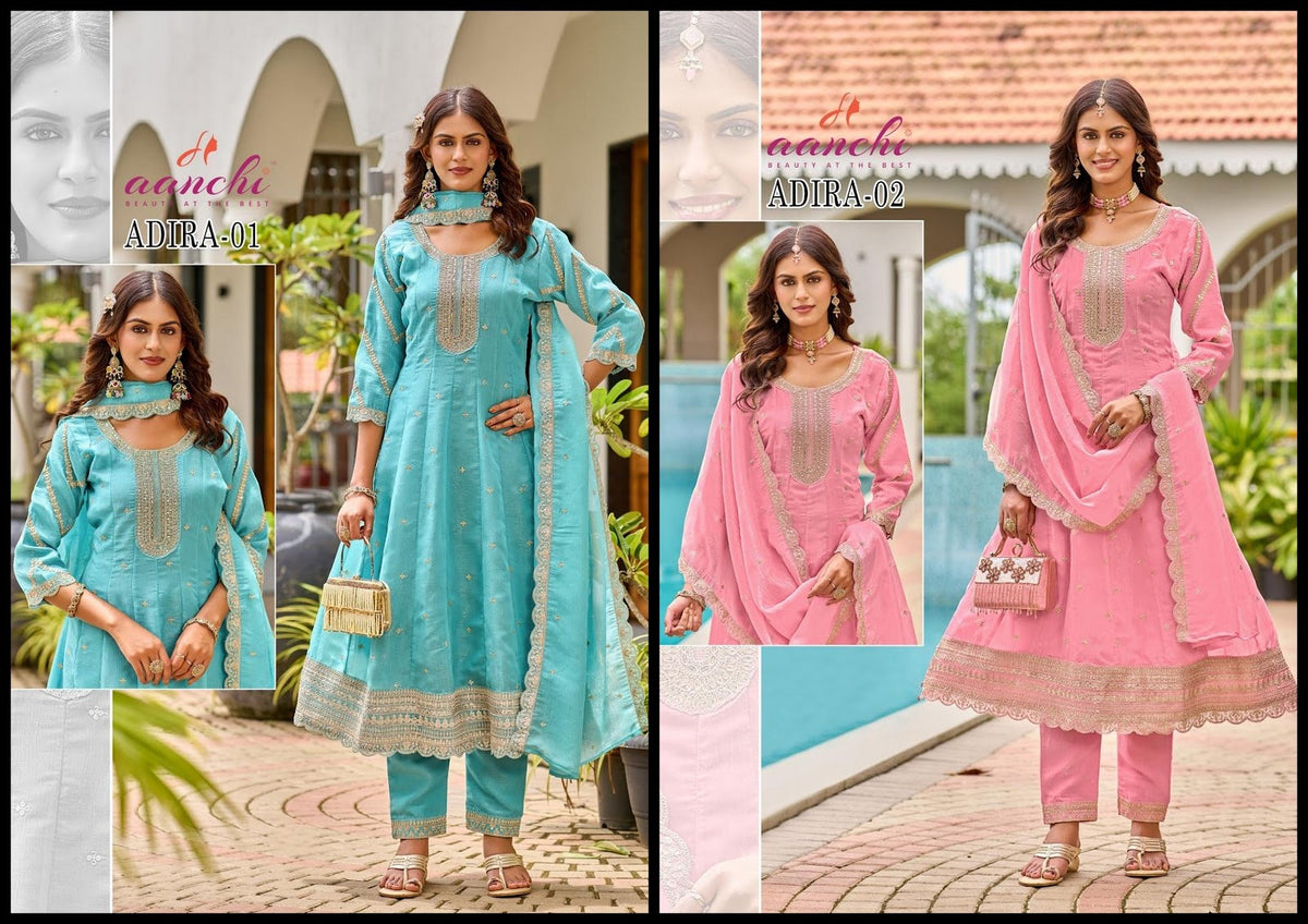 Adira Aanchi Crunchy Readymade Anarkali Suits Exporter