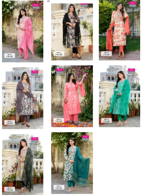 Aditi 2 Diya Trends Rayon Long Straight Kurti Wholesaler India